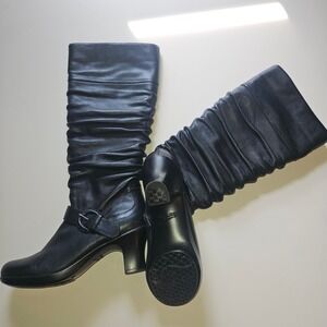 Dansko Brielle Boot~Size US 9.5/40 Black Leather Tall Boots